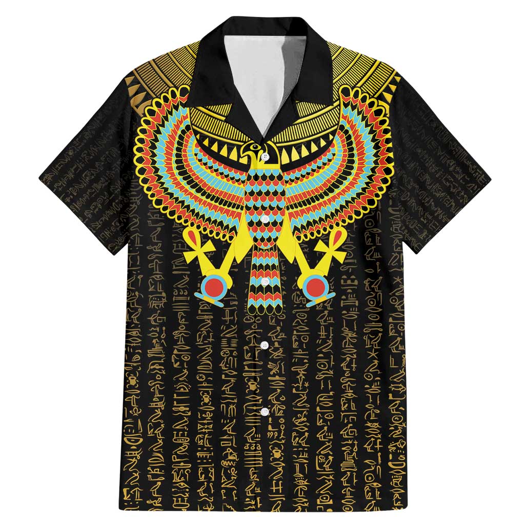 Ancient Egyptian Family Matching Mermaid Dress and Hawaiian Shirt Symbol of Horus The Falcon God LT9 - Wonder Print Shop