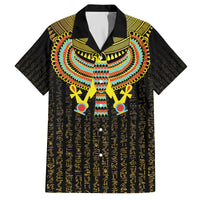 Ancient Egyptian Family Matching Off The Shoulder Long Sleeve Dress and Hawaiian Shirt Symbol of Horus The Falcon God - Wonder Print Shop