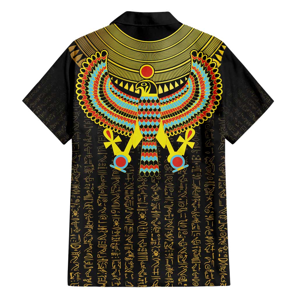 Ancient Egyptian Family Matching Short Sleeve Bodycon Dress and Hawaiian Shirt Symbol of Horus The Falcon God - Wonder Print Shop