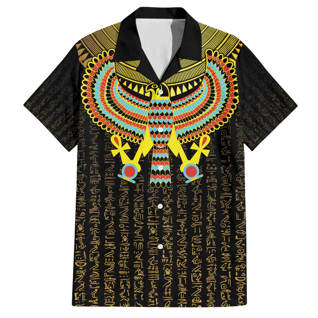 Ancient Egyptian Hawaiian Shirt Symbol of Horus The Falcon God - Wonder Print Shop