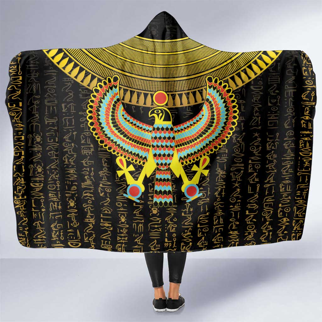 Ancient Egyptian Hooded Blanket Symbol of Horus The Falcon God