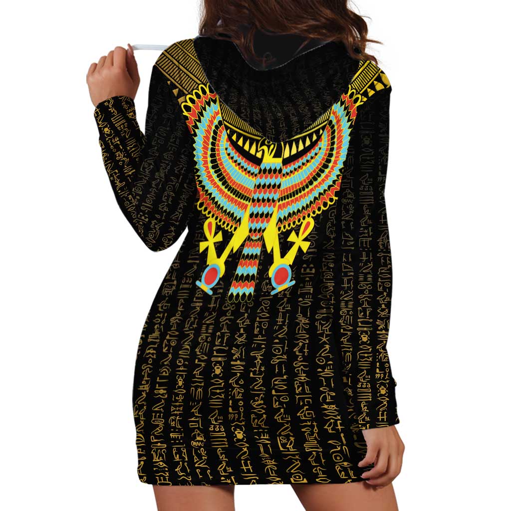 Ancient Egyptian Hoodie Dress Symbol of Horus The Falcon God - Wonder Print Shop