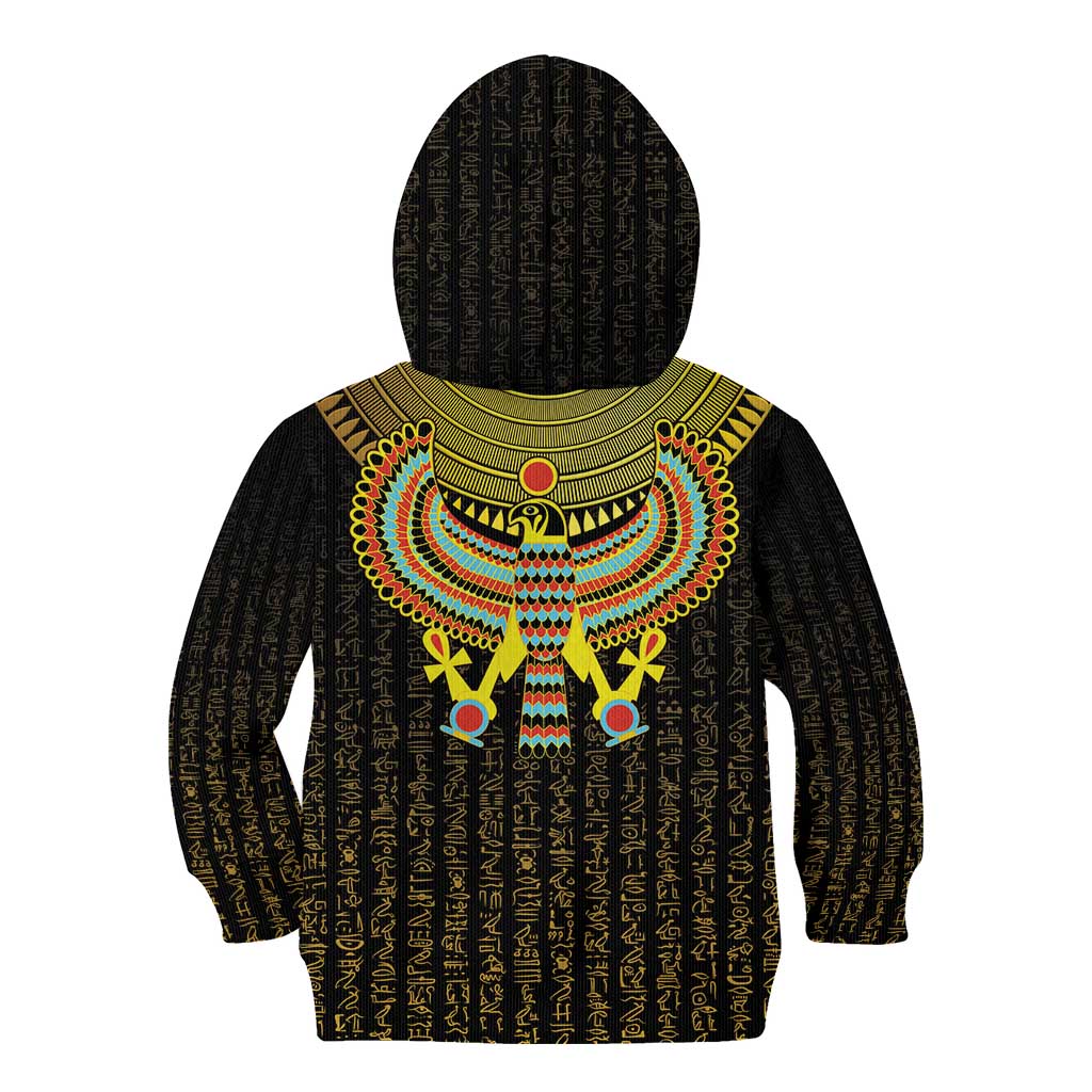 Ancient Egyptian Kid Hoodie Symbol of Horus The Falcon God - Wonder Print Shop