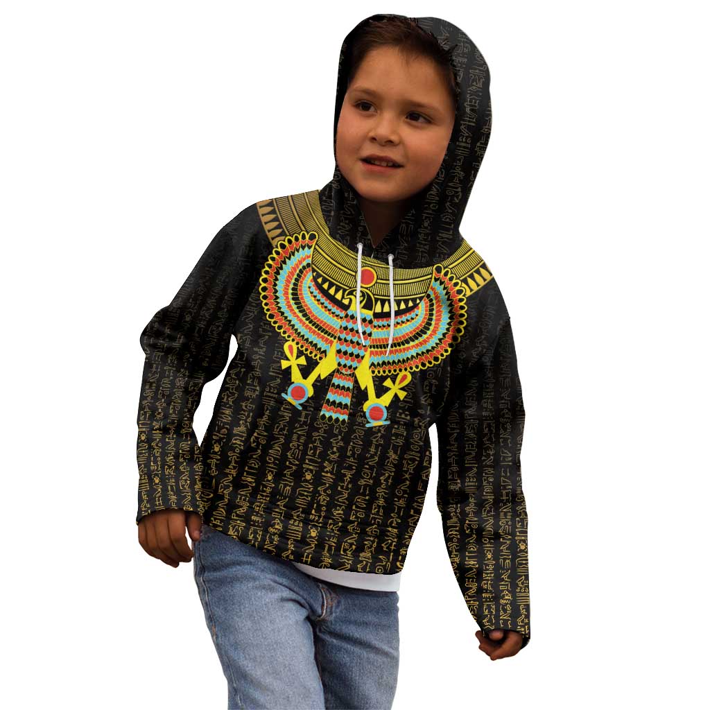 Ancient Egyptian Kid Hoodie Symbol of Horus The Falcon God - Wonder Print Shop