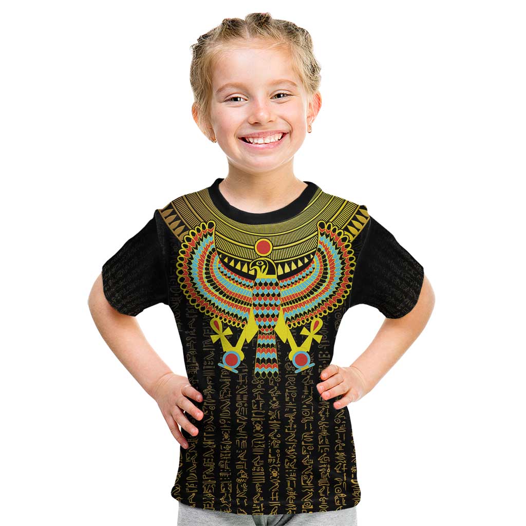 Ancient Egyptian Kid T Shirt Symbol of Horus The Falcon God - Wonder Print Shop