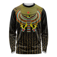 Ancient Egyptian Long Sleeve Shirt Symbol of Horus The Falcon God - Wonder Print Shop
