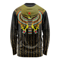 Ancient Egyptian Long Sleeve Shirt Symbol of Horus The Falcon God - Wonder Print Shop