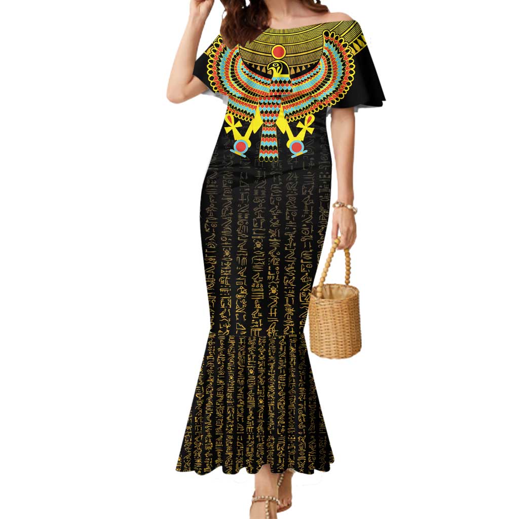 Ancient Egyptian Mermaid Dress Symbol of Horus The Falcon God - Wonder Print Shop