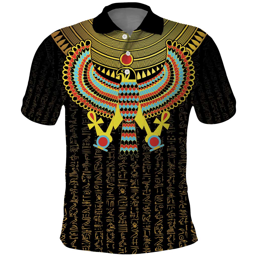 Ancient Egyptian Polo Shirt Symbol of Horus The Falcon God - Wonder Print Shop