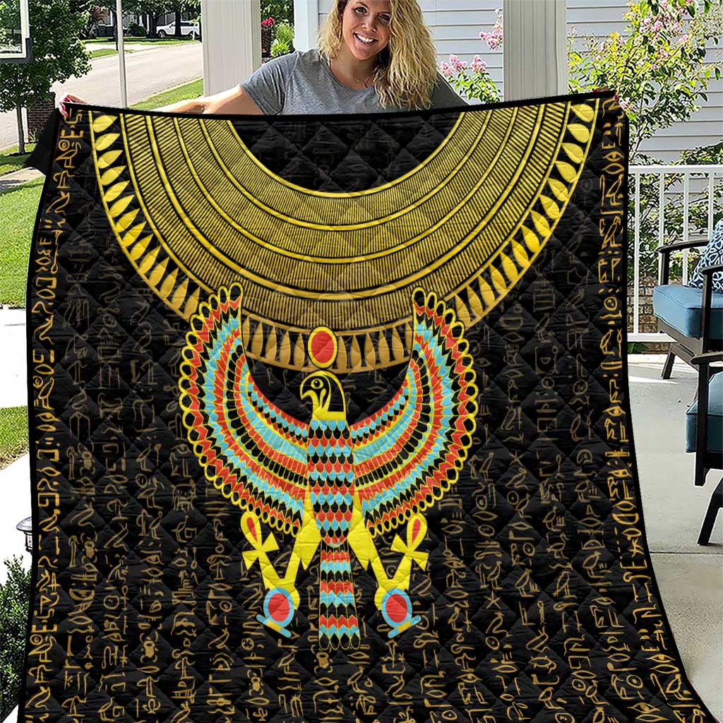 Ancient Egyptian Quilt Symbol of Horus The Falcon God - Wonder Print Shop
