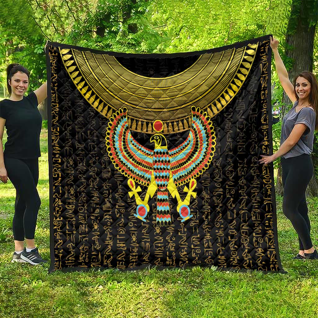 Ancient Egyptian Quilt Symbol of Horus The Falcon God - Wonder Print Shop