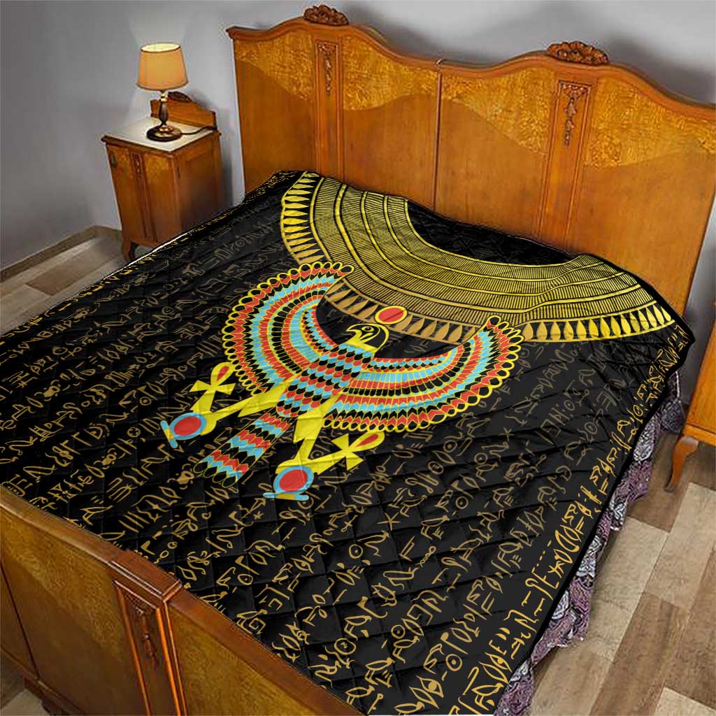 Ancient Egyptian Quilt Symbol of Horus The Falcon God - Wonder Print Shop