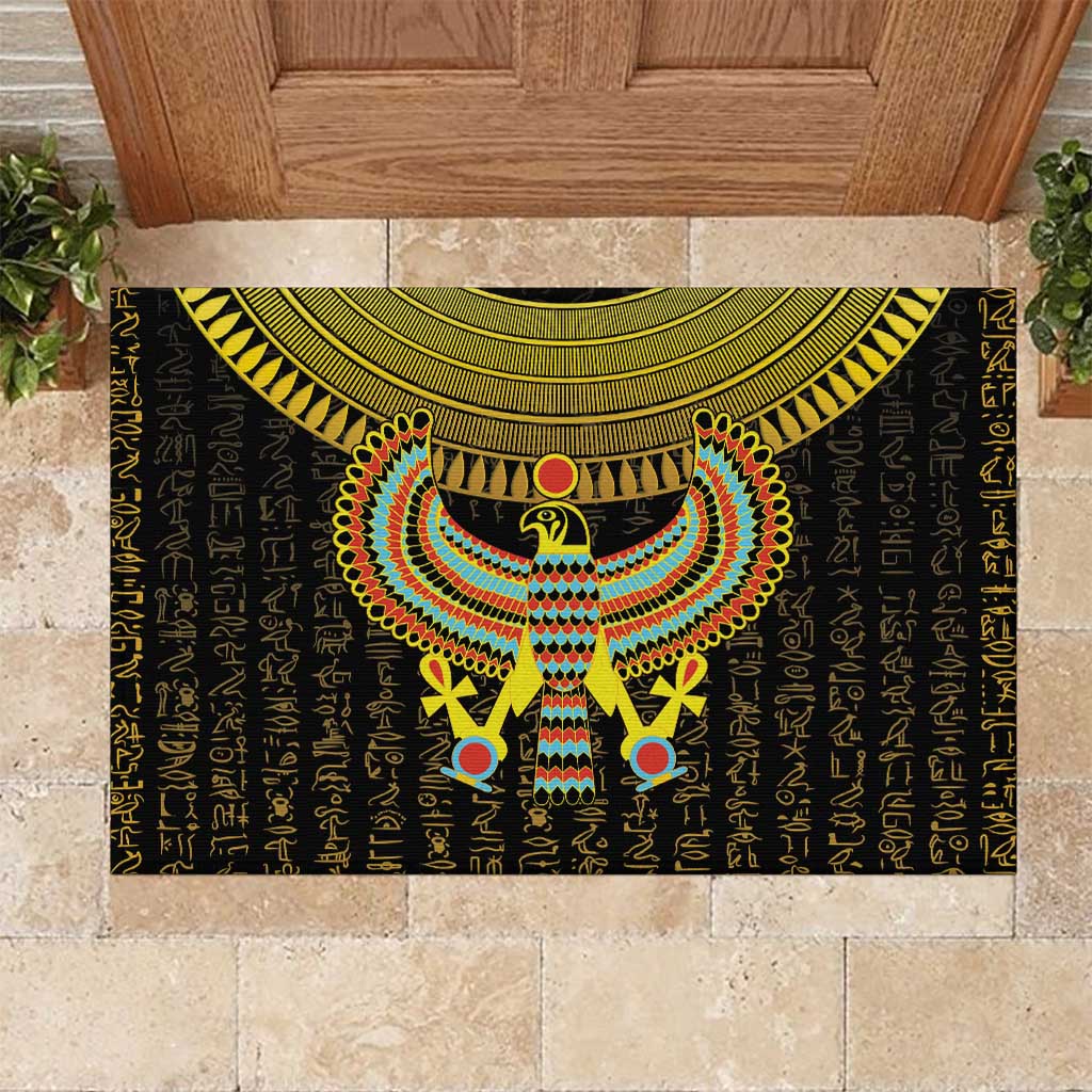 Ancient Egyptian Rubber Doormat Symbol of Horus The Falcon God - Wonder Print Shop