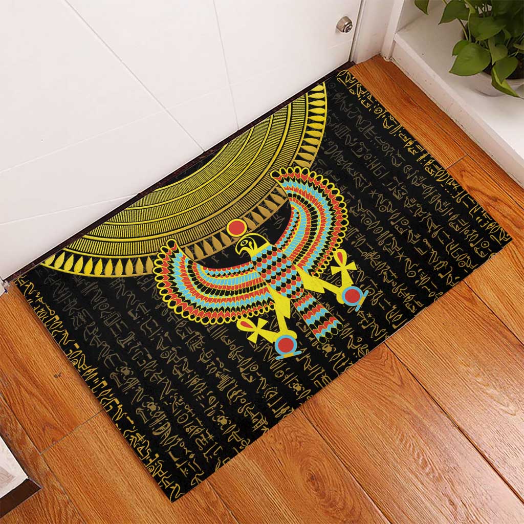 Ancient Egyptian Rubber Doormat Symbol of Horus The Falcon God - Wonder Print Shop
