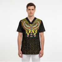Ancient Egyptian Scrub Top Symbol of Horus The Falcon God