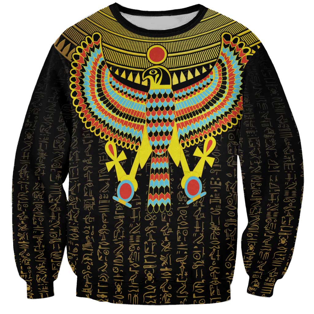 Ancient Egyptian Sweatshirt Symbol of Horus The Falcon God - Wonder Print Shop