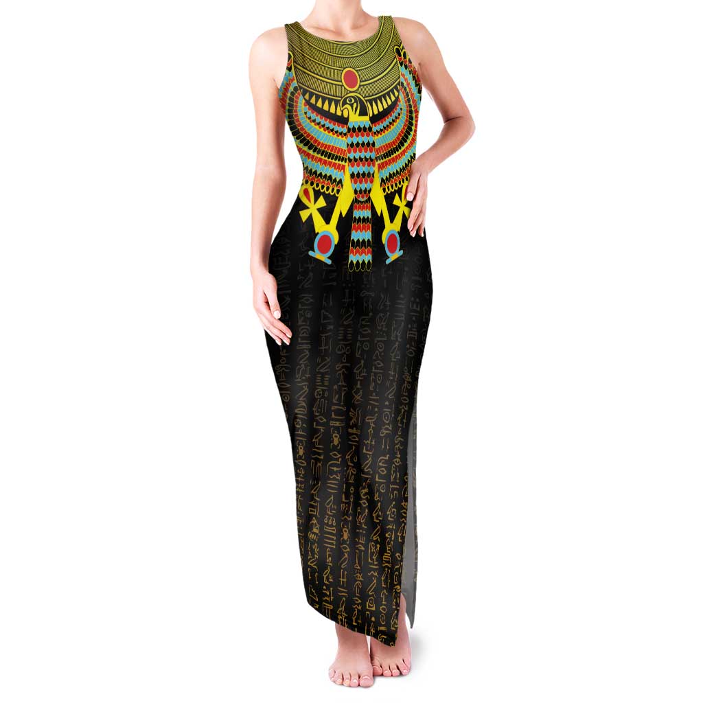 Ancient Egyptian Tank Maxi Dress Symbol of Horus The Falcon God - Wonder Print Shop