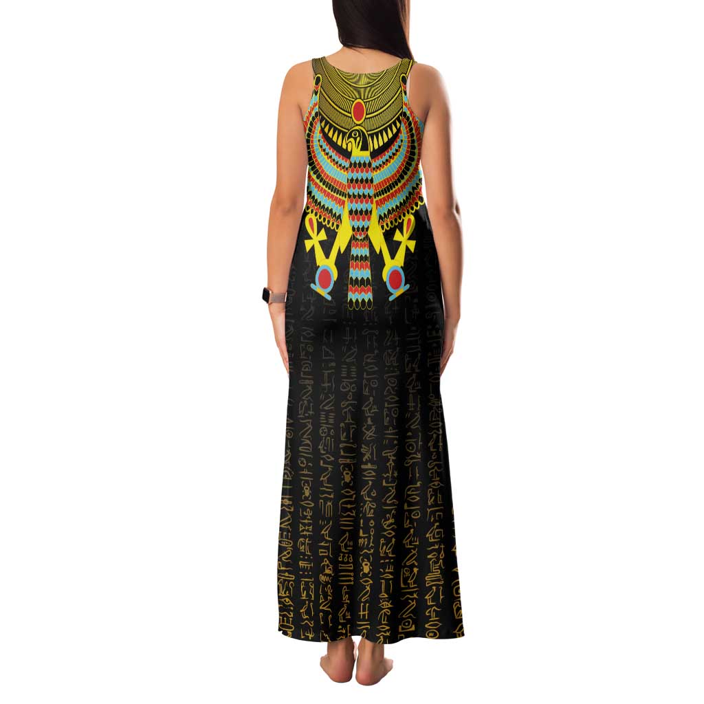 Ancient Egyptian Tank Maxi Dress Symbol of Horus The Falcon God - Wonder Print Shop