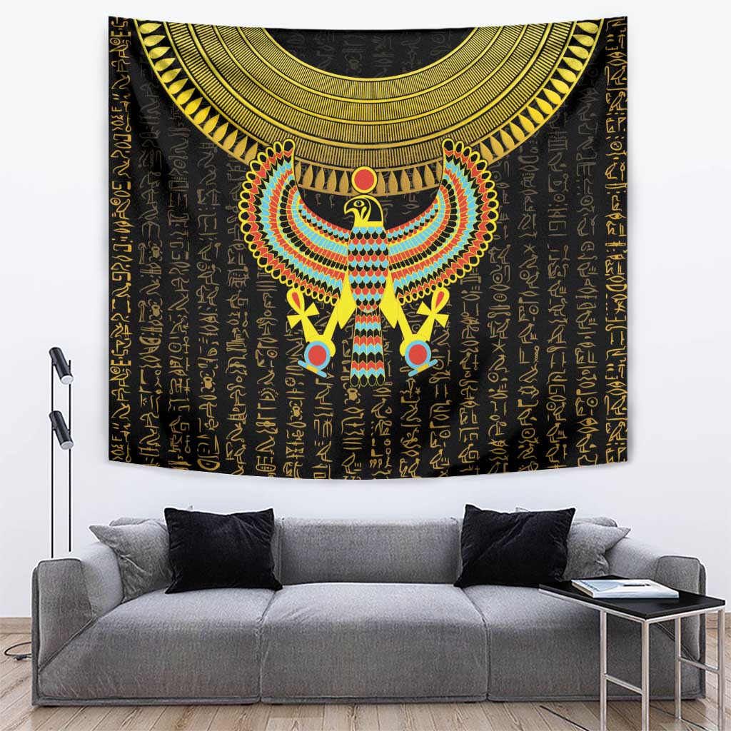 Ancient Egyptian Tapestry Symbol of Horus The Falcon God - Wonder Print Shop