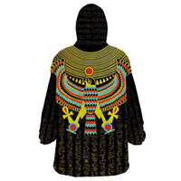 Ancient Egyptian Wearable Blanket Hoodie Symbol of Horus The Falcon God - Wonder Print Shop