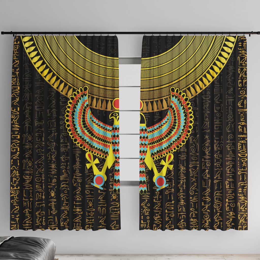 Ancient Egyptian Window Curtain Symbol of Horus The Falcon God - Wonder Print Shop