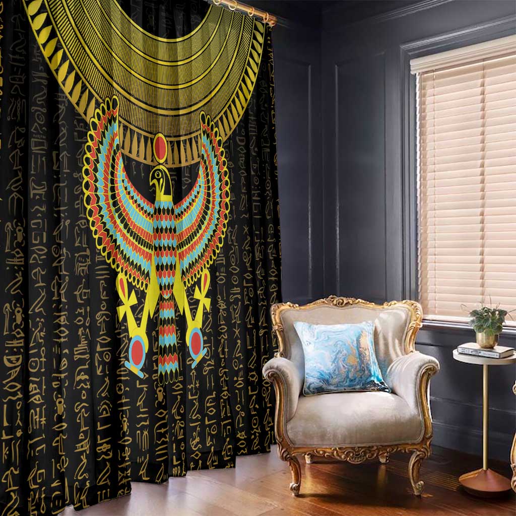 Ancient Egyptian Window Curtain Symbol of Horus The Falcon God - Wonder Print Shop