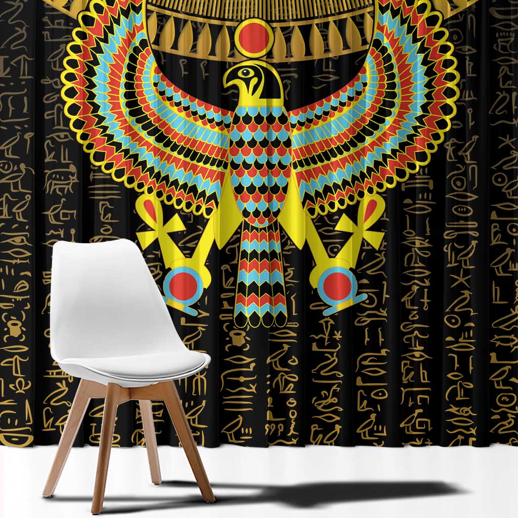 Ancient Egyptian Window Curtain Symbol of Horus The Falcon God - Wonder Print Shop