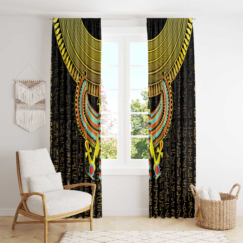 Ancient Egyptian Window Curtain Symbol of Horus The Falcon God - Wonder Print Shop