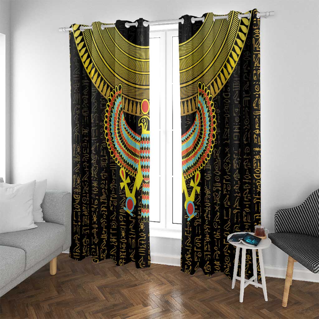 Ancient Egyptian Window Curtain Symbol of Horus The Falcon God - Wonder Print Shop