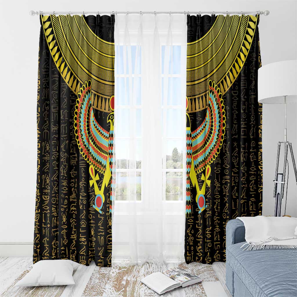 Ancient Egyptian Window Curtain Symbol of Horus The Falcon God - Wonder Print Shop