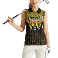 Ancient Egyptian Women Sleeveless Polo Shirt Symbol of Horus The Falcon God - Wonder Print Shop
