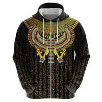 Ancient Egyptian Zip Hoodie Symbol of Horus The Falcon God - Wonder Print Shop