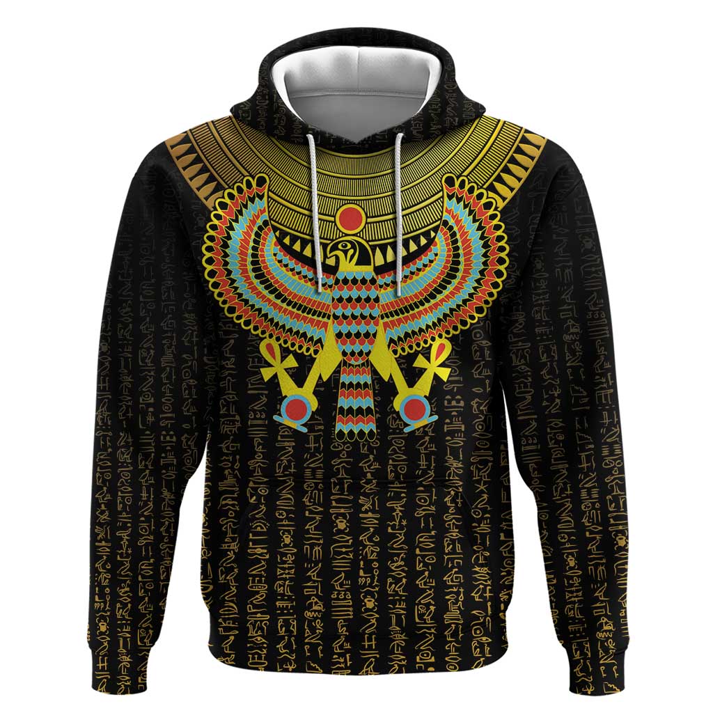 Ancient Egyptian Zip Hoodie Symbol of Horus The Falcon God - Wonder Print Shop