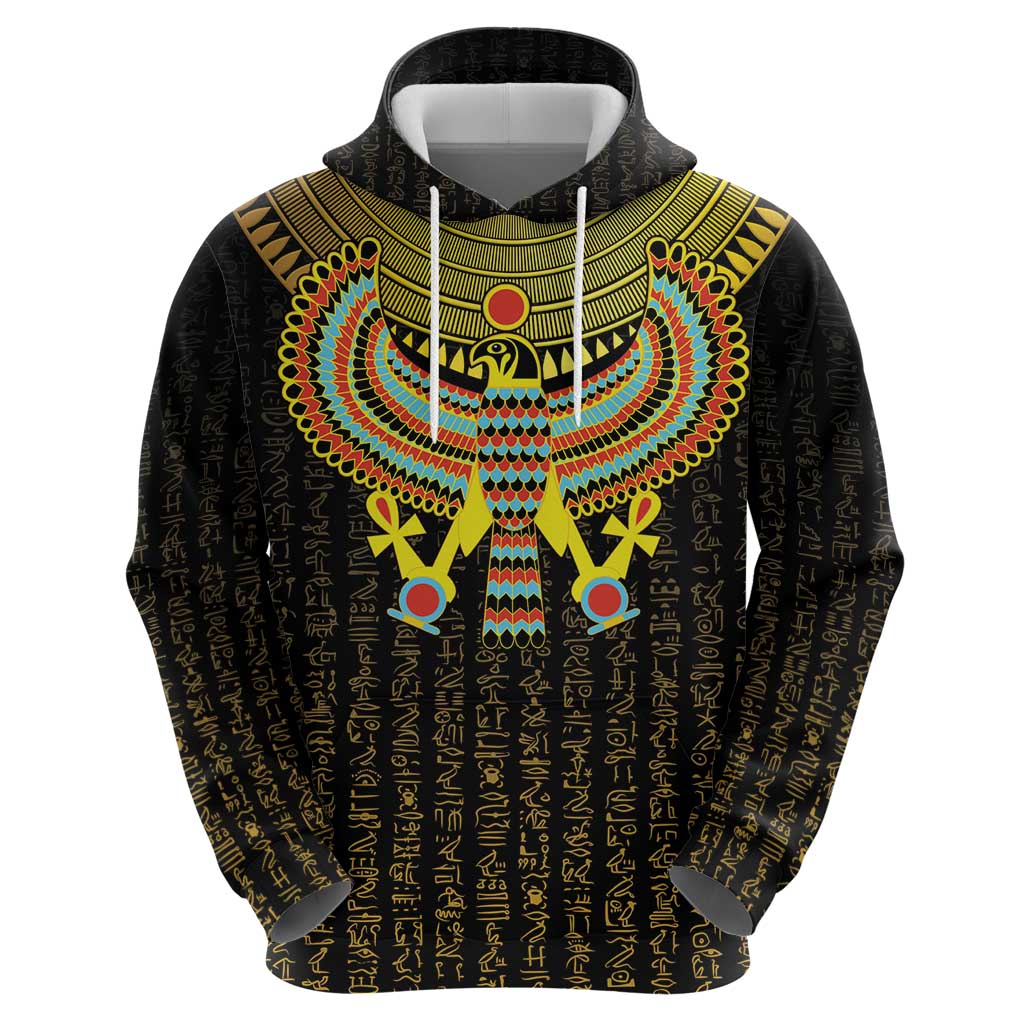 Ancient Egyptian Zip Hoodie Symbol of Horus The Falcon God - Wonder Print Shop
