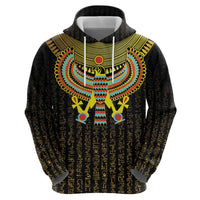 Ancient Egyptian Zip Hoodie Symbol of Horus The Falcon God - Wonder Print Shop