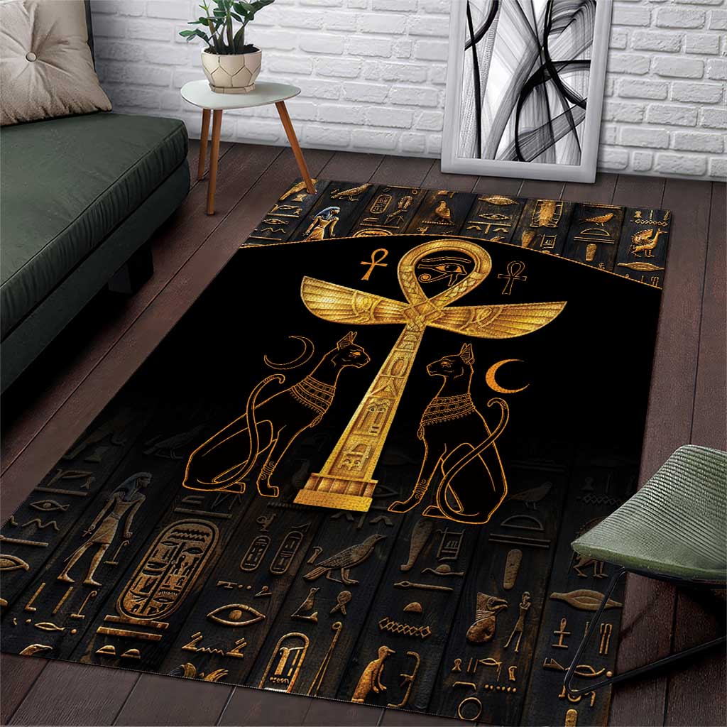 Ankh with Eye of Horus Area Rug Ancient Egypt Culture LT9 - Wonder Print Shop