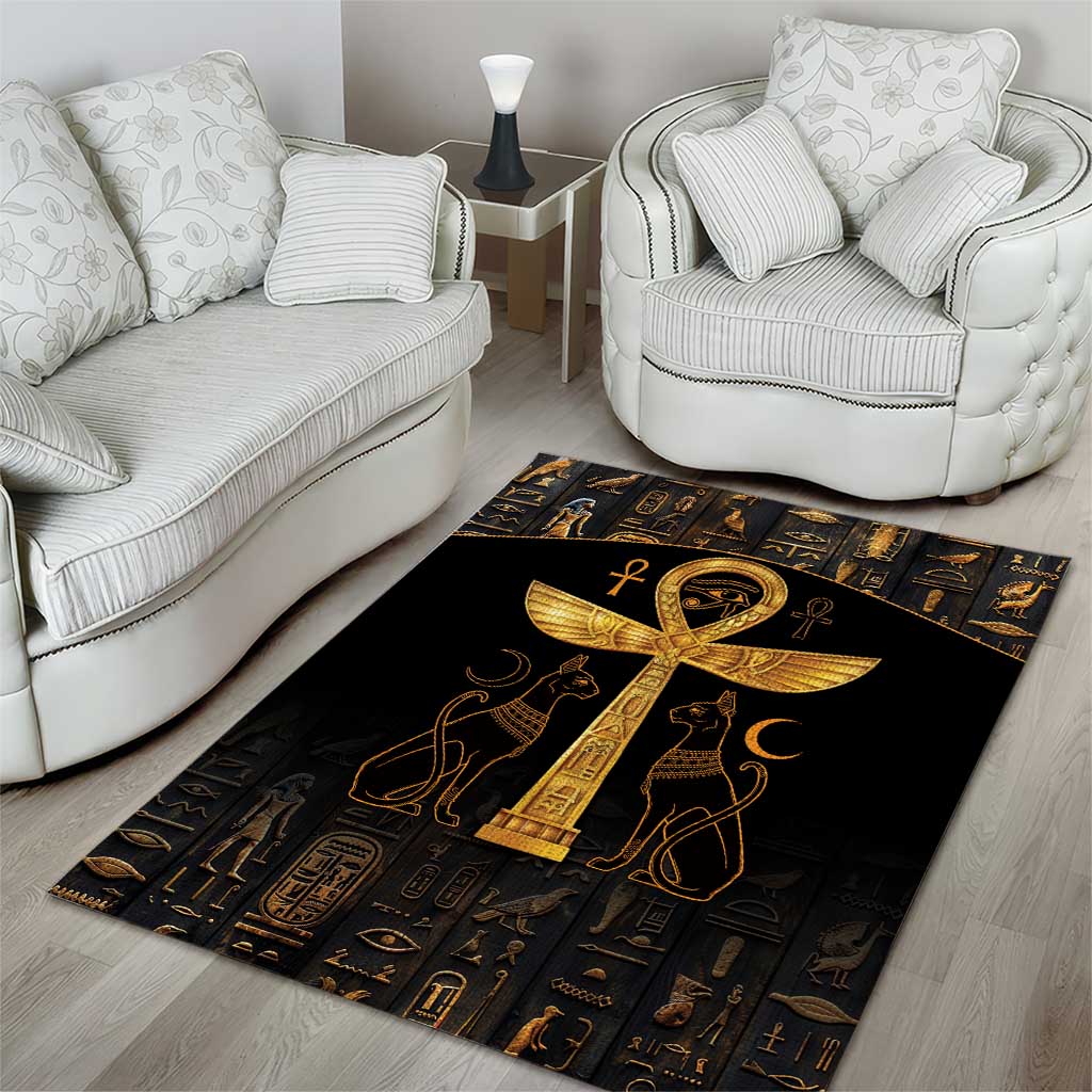 Ankh with Eye of Horus Area Rug Ancient Egypt Culture LT9 - Wonder Print Shop