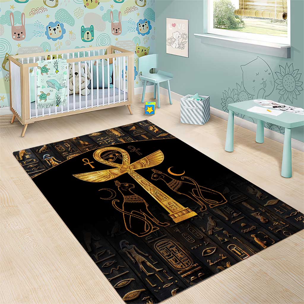 Ankh with Eye of Horus Area Rug Ancient Egypt Culture LT9 - Wonder Print Shop