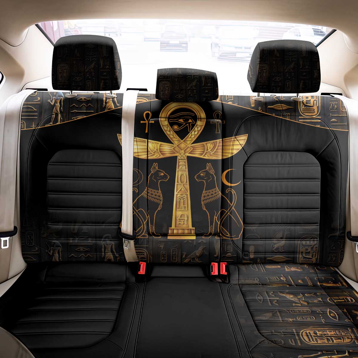 Ankh with Eye of Horus Back Car Seat Cover Ancient Egypt Culture LT9 - Wonder Print Shop