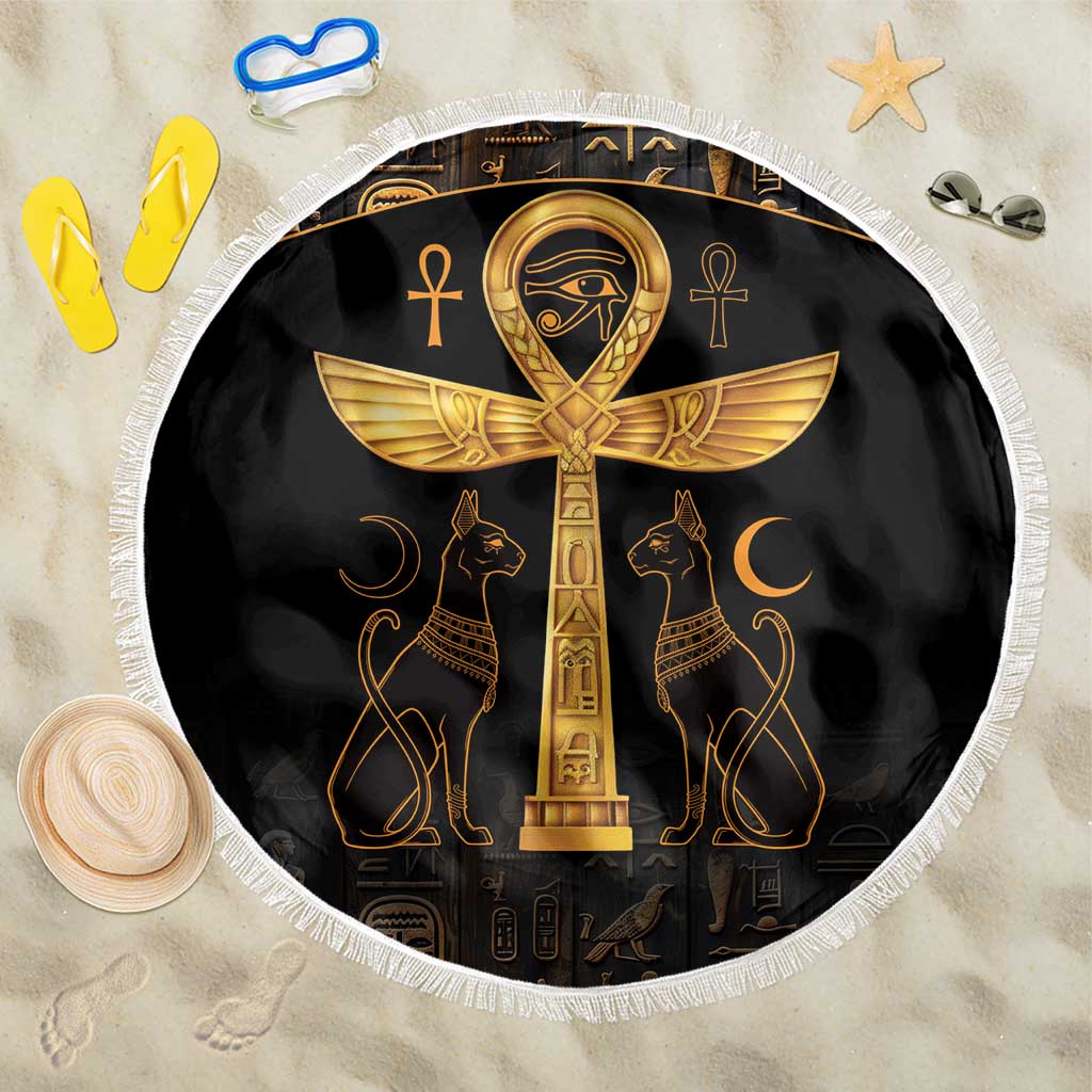 Ankh with Eye of Horus Beach Blanket Ancient Egypt Culture LT9 - Wonder Print Shop
