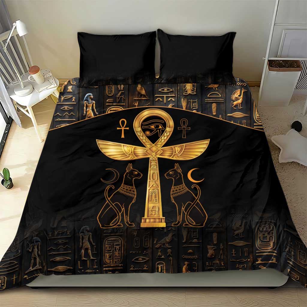 Ankh with Eye of Horus Bedding Set Ancient Egypt Culture LT9 - Wonder Print Shop