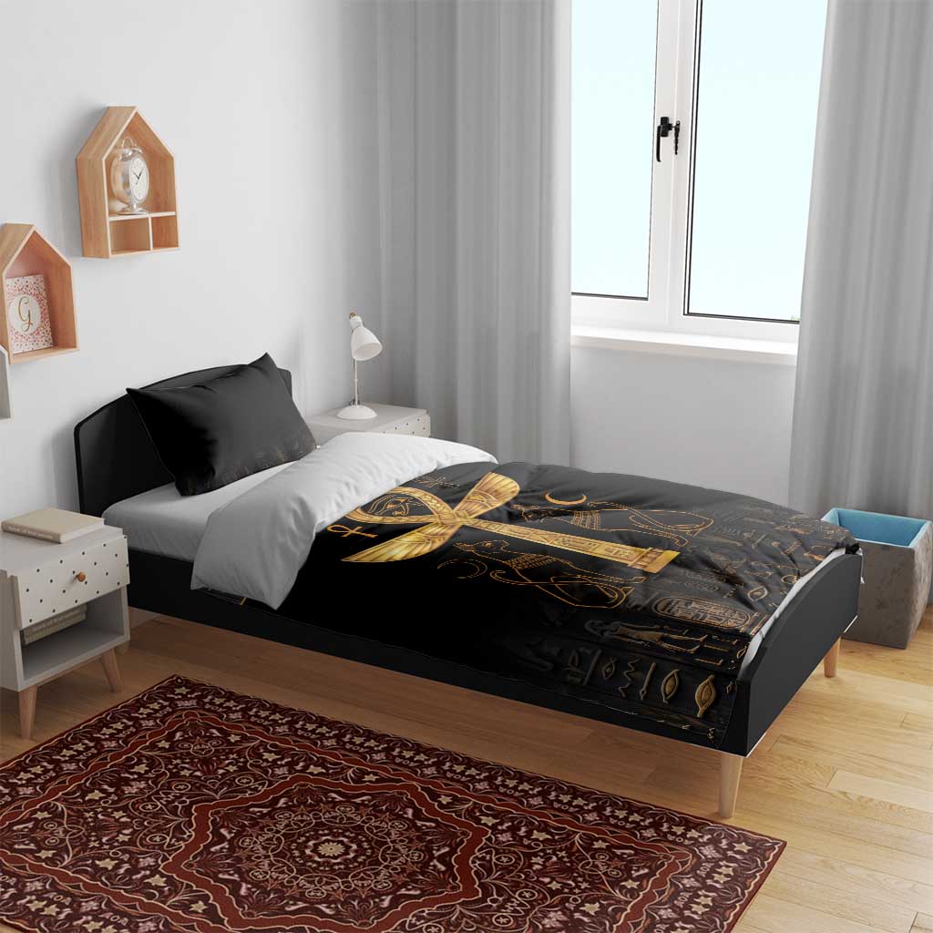 Ankh with Eye of Horus Bedding Set Ancient Egypt Culture LT9 - Wonder Print Shop