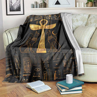 Ankh with Eye of Horus Blanket Ancient Egypt Culture
