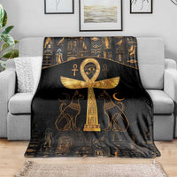 Ankh with Eye of Horus Blanket Ancient Egypt Culture