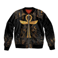 Ankh with Eye of Horus Bomber Jacket Ancient Egypt Culture LT9 - Wonder Print Shop