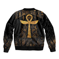 Ankh with Eye of Horus Bomber Jacket Ancient Egypt Culture LT9 - Wonder Print Shop