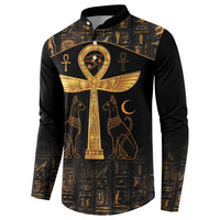 Ankh with Eye of Horus Button Sweatshirt Ancient Egypt Culture LT9 - Wonder Print Shop