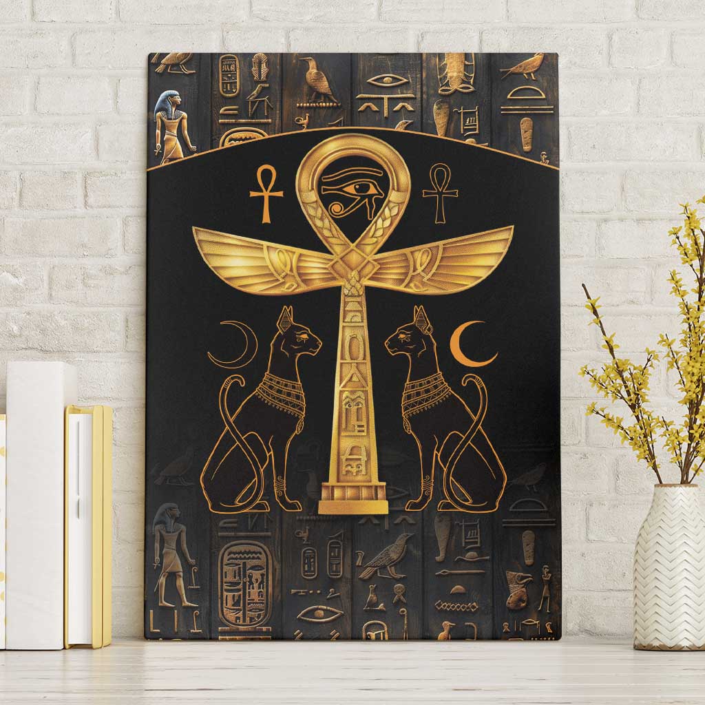 Ankh with Eye of Horus Canvas Wall Art Ancient Egypt Culture LT9 - Wonder Print Shop