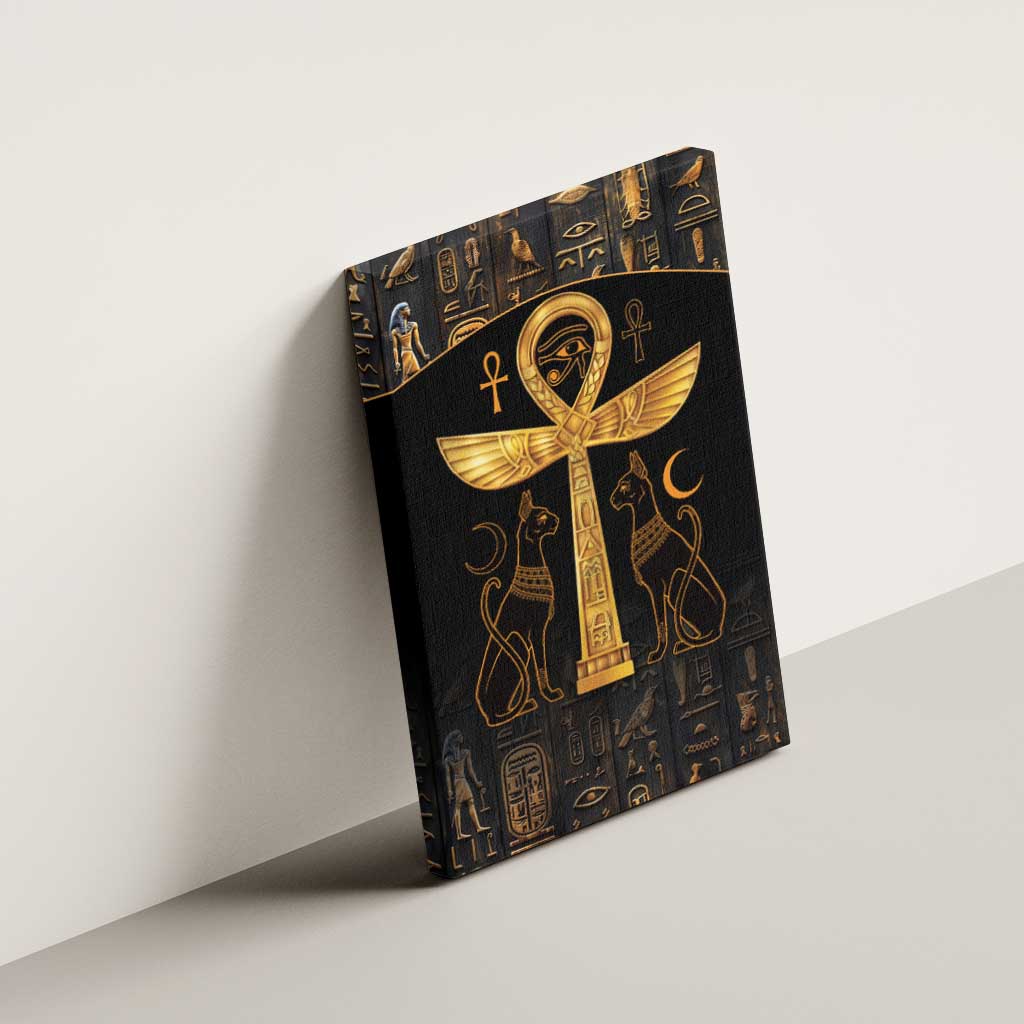 Ankh with Eye of Horus Canvas Wall Art Ancient Egypt Culture LT9 - Wonder Print Shop