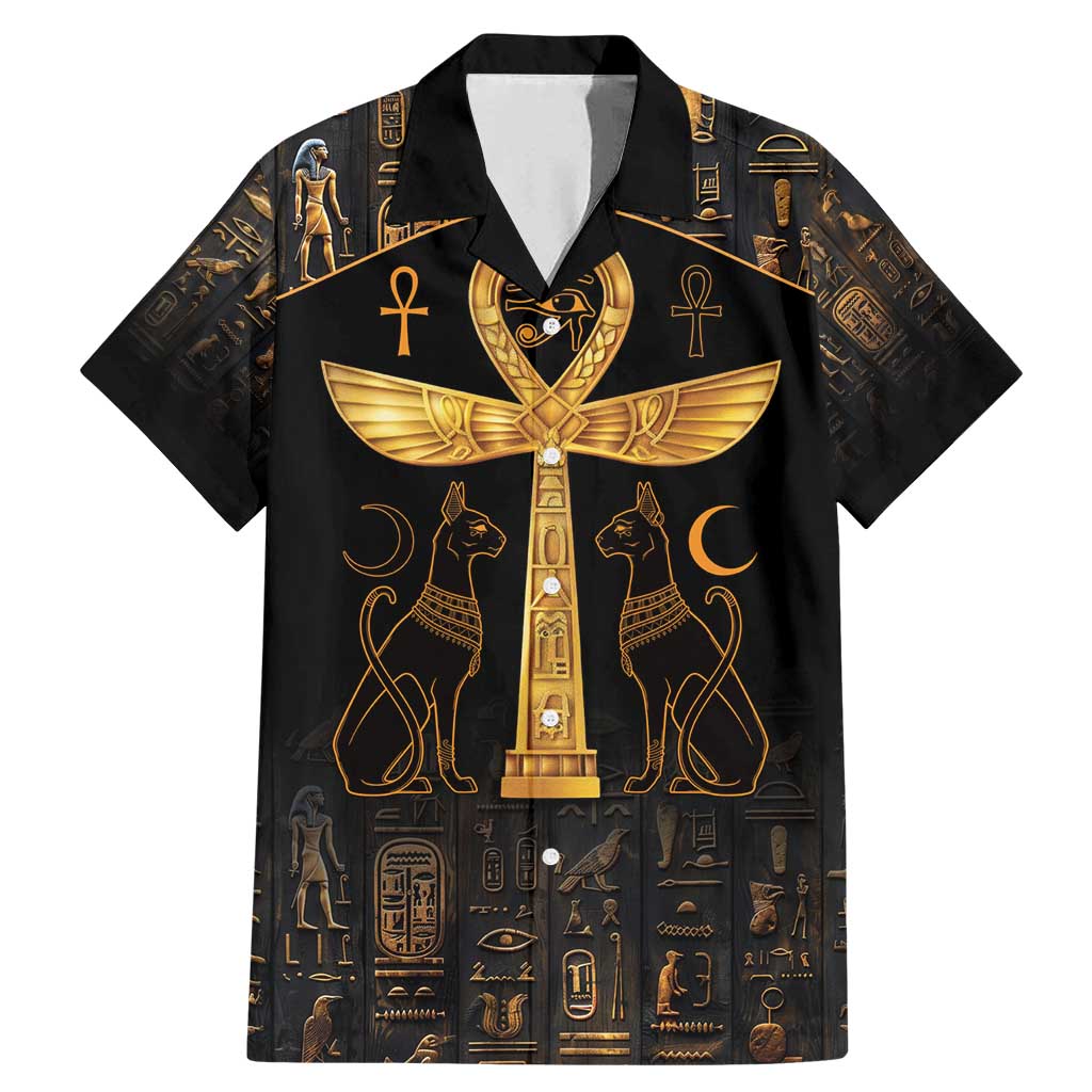 Ankh with Eye of Horus Family Matching Mermaid Dress and Hawaiian Shirt Ancient Egypt Culture LT9 - Wonder Print Shop